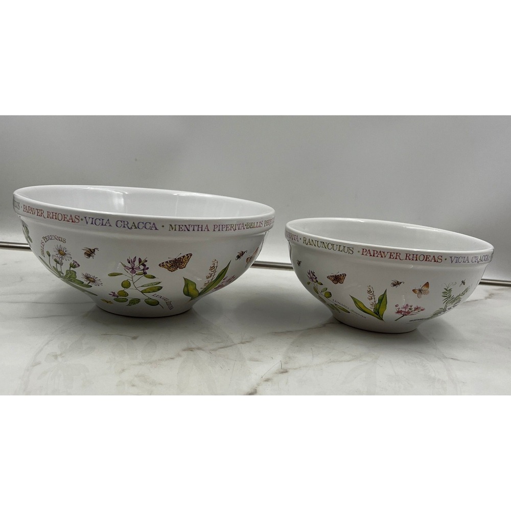 Marjolein Bastin Wildflower Meadow Ceramic Nesting Bowls Set of 2 Floral Bee